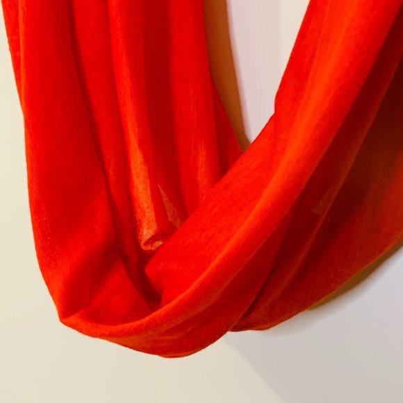 Lightweight Red Infinity Scarf - Picture 2 of 2